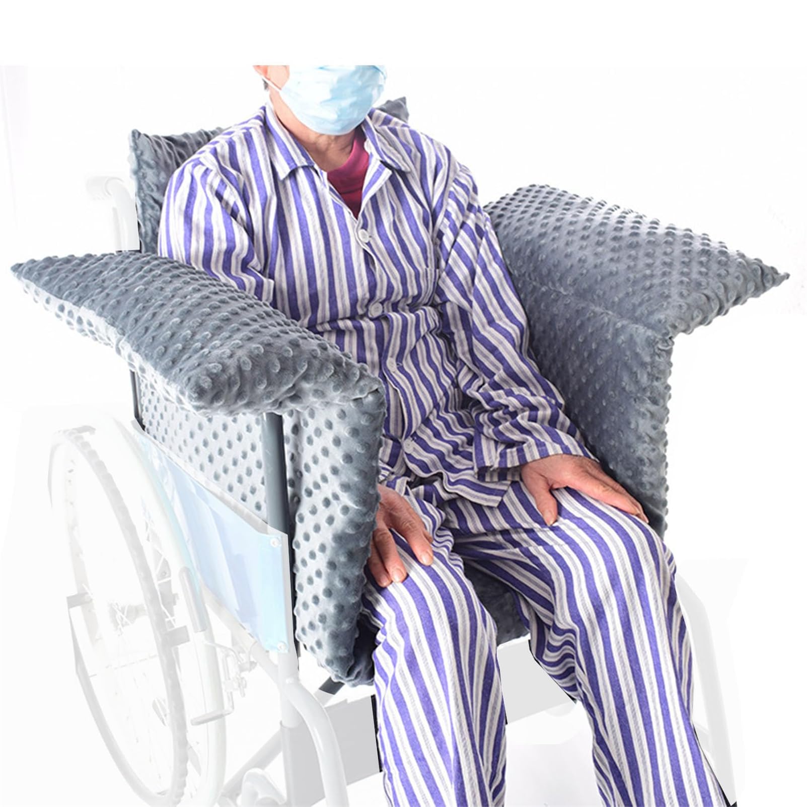 TESAY Cojín Antiescaras para Silla de Ruedas, Cojín para Silla de Ruedas con Respaldo, Cojín Ergonómico para Asiento, Cojín para Silla de Ruedas para Adultos, Cojín Confort
