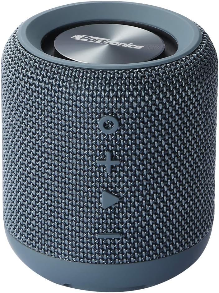 Portronics SoundDrum 10W Portable Bluetooth Stereo Speaker with Powerful Bass, 3.5mm AUX, USB Music, In-Built Mic, In-Built FM, 6-7 Hrs Playtime(Blue)