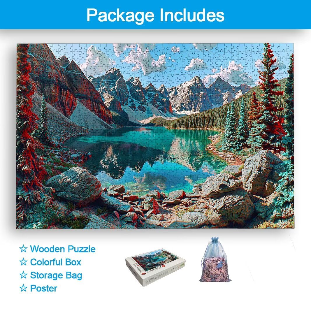 Puzzle Lago, Puzzle 1000 Pezzi per Adulti, Decor, Regalo Donna/Uomo -2549