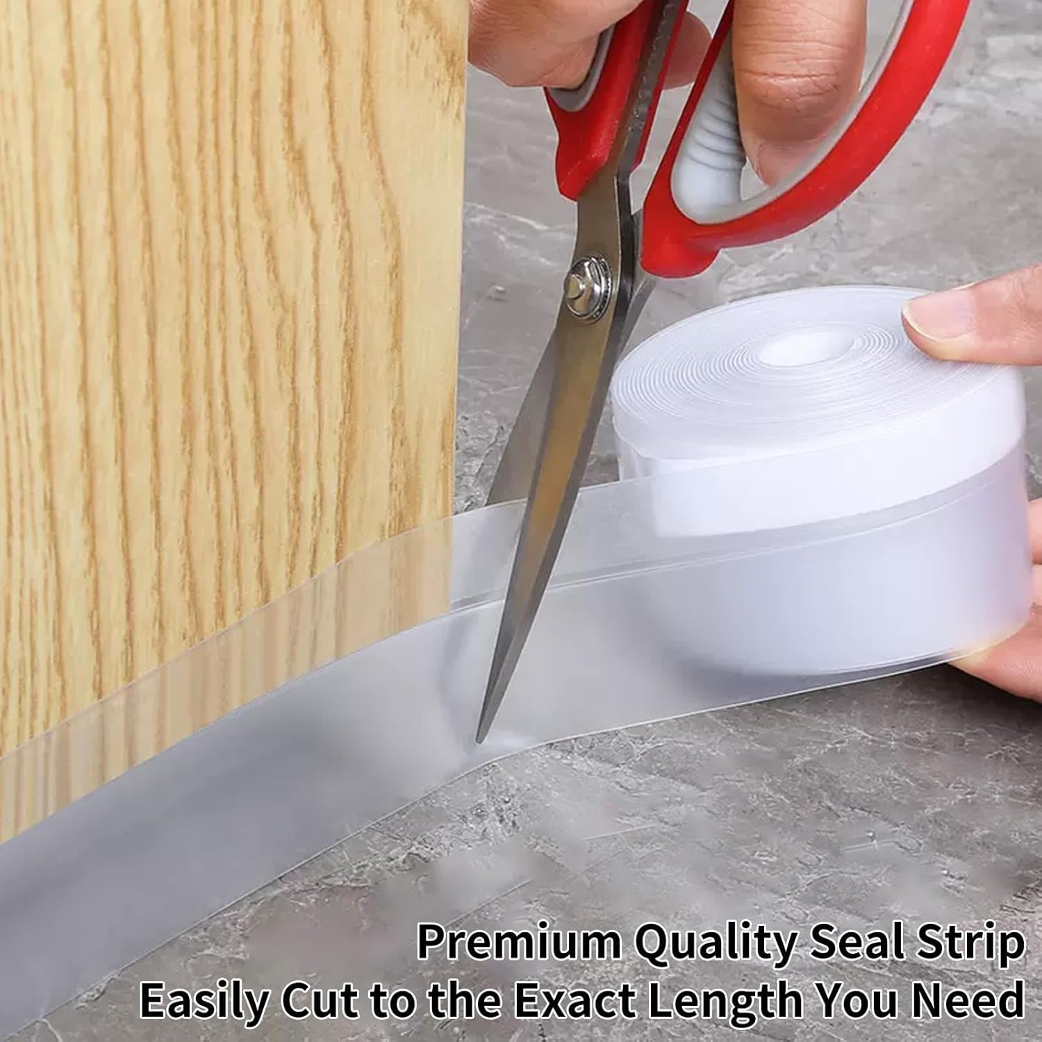 Under Door Draft Stopper,0.98in x 16.5FT,Bottom Door Sealer Strip, Adhesive Silicone Door Sweep, Winter Weather Stripping Strips for Side of Doors Windows Gaps Filler Dust Noise Blocker