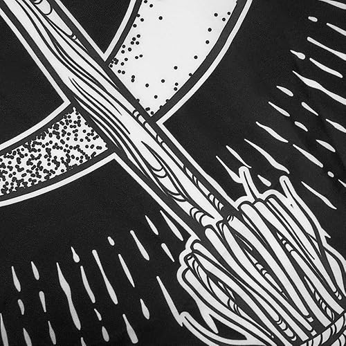 Miniatura 4 de HVEST Tapiz de luna con escoba de bruja para colgar en la pared, tapiz blanco y negro, decoración de pared, diseño de estrella Trippy Space Hippie,
