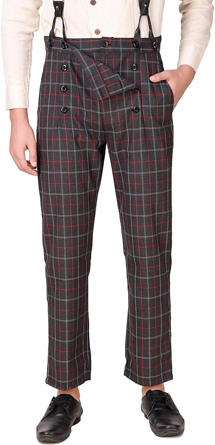 ThePirateDressing Steampunk Victorian Cosplay Costume Architect Men's Pants Trousers