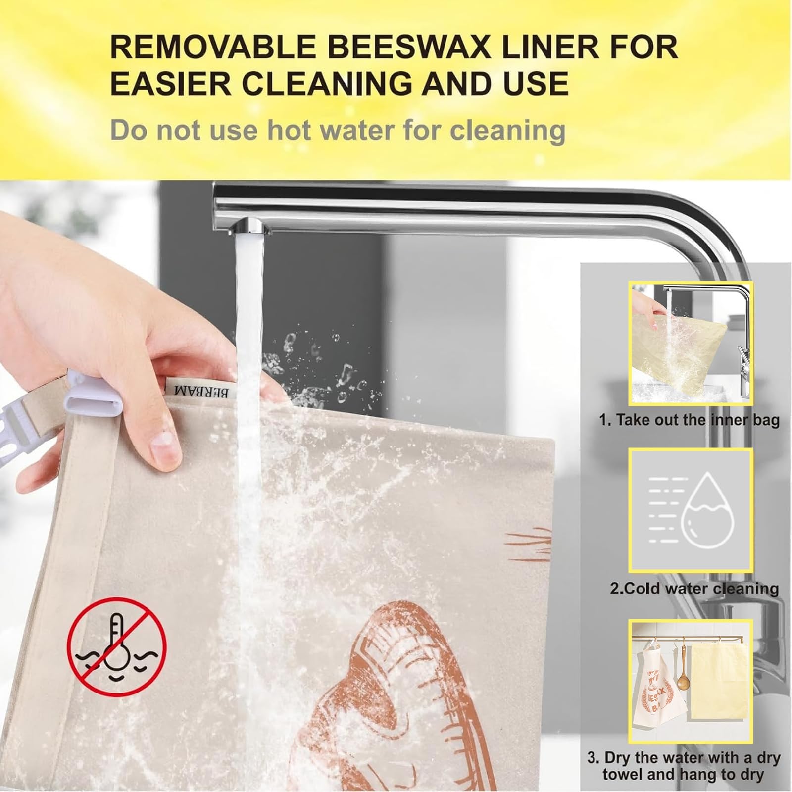 Reusable Beeswax Bread Bags - Keep Bread Fresh! -5