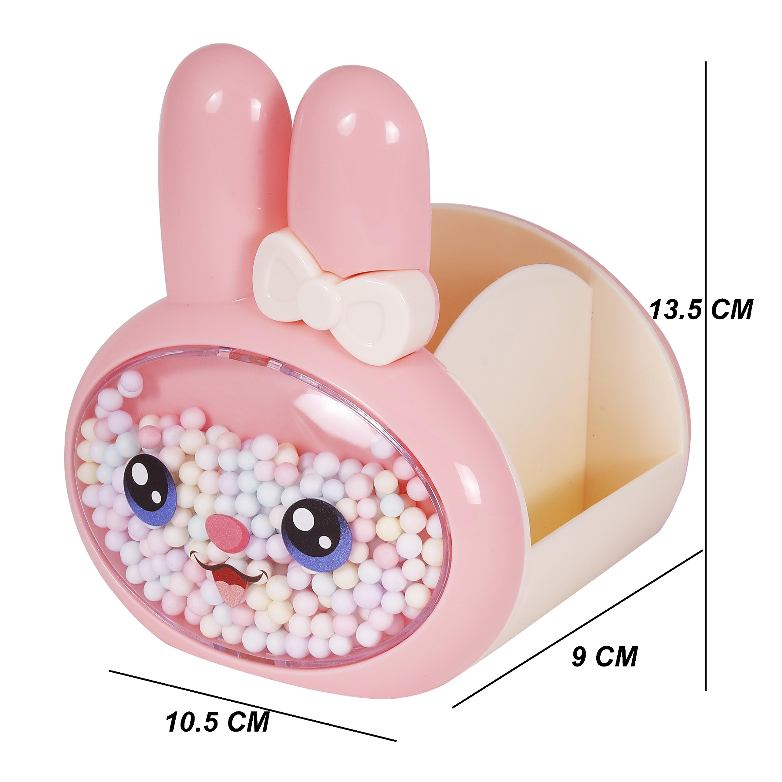 CherryBox Bunny Design Pen & pencil Holder - Desktop Stationery Organizer, Kids Pen Holders Return Gifts for Birthday, Pen holder for office, Pen & Pencil Stand, Stationery Organizer (Pink) 3