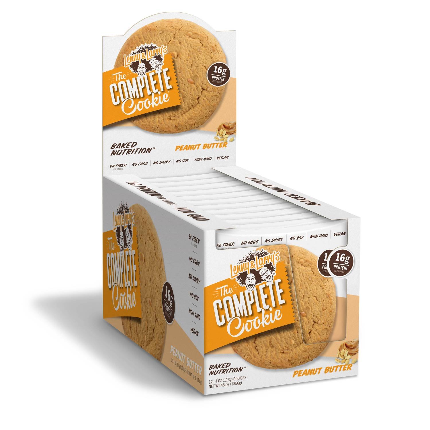 Lenny & Larry's The Complete Cookie, Peanut Butter, 4-Ounce Cookies (Pack of 12)