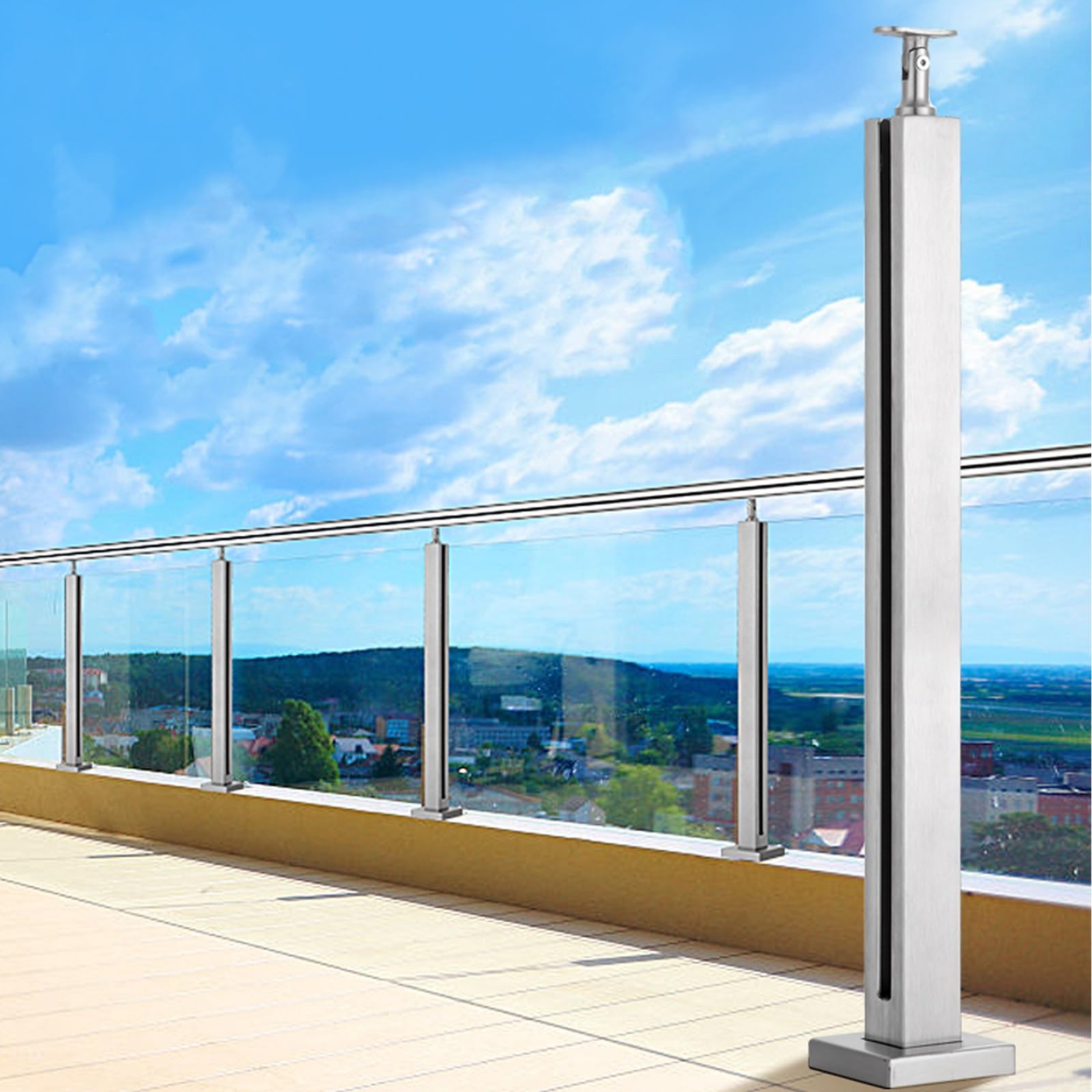 Système de garde-corps en acier inoxydable 304 réglable pour balustrades d'intérieur et extérieur