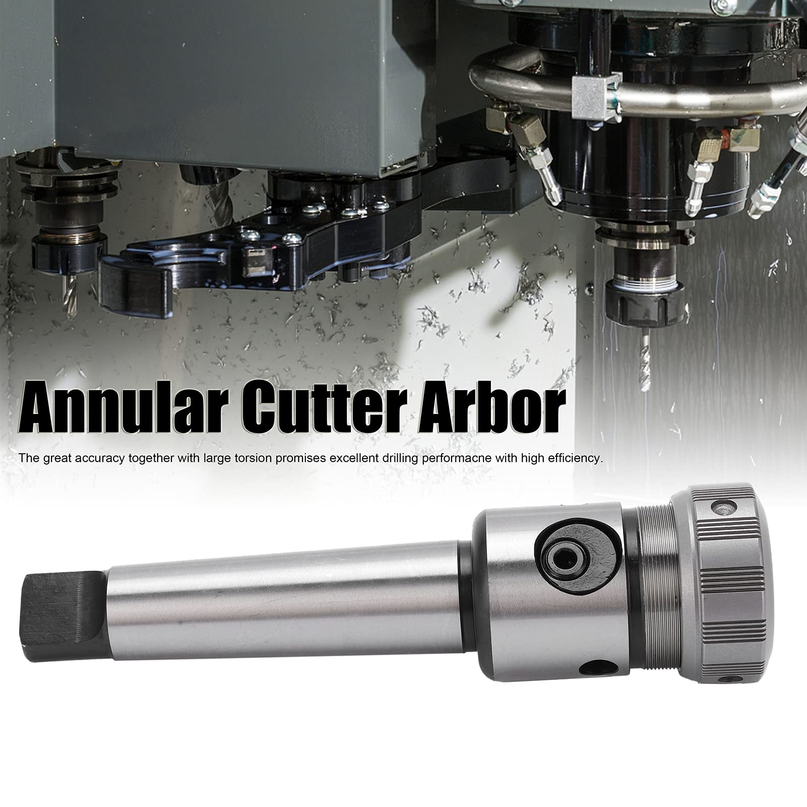 ANKROYU TC20 MT4 Annular Cutter Arbor, 40Cr Drill Tapping Chuck Attachment, Driller Tap Holder Tool, High Speed Lathes Tapping Attachment for Tapping Machine Tool