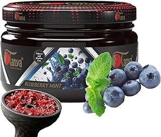 Tanya 250G (Mint Blueberry) Hookah Flavor Shisha Herbal Pouches 100% Nicotine and Tobacco Free