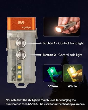 RovyVon A8 with E5 Keychain Flashlight