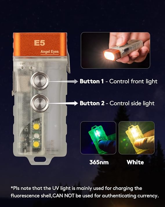 RovyVon A8 with E5 Keychain Flashlight