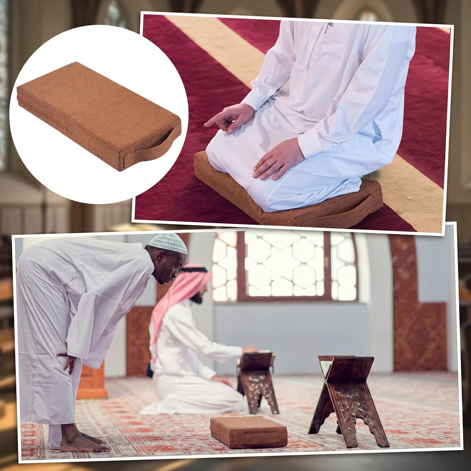 Small Personal Prayer Kneeler Pad 15" Religious Kneeling Pillow Pad
