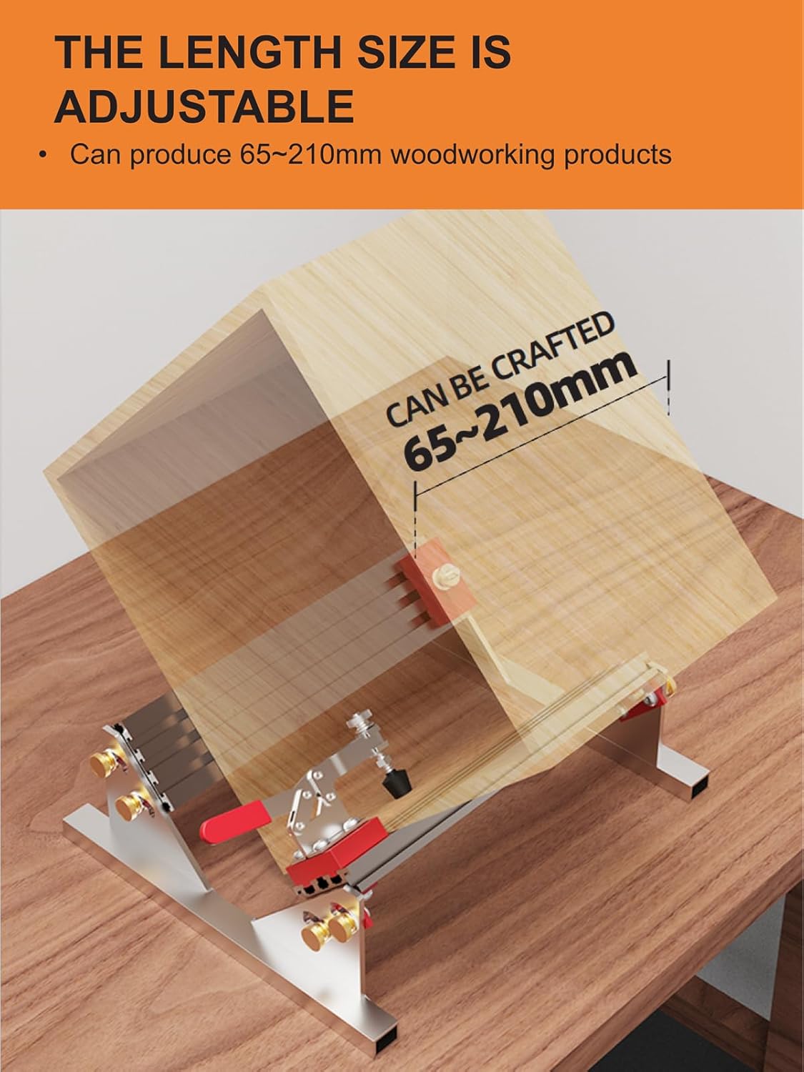 Jiawu 90 Degree Right Angle Drawer Clamp Positioner with 4 Flip Limiters, 1/2-16Inch Adjustable Drawer Jig Locator, Aluminum Alloy Spline Clamp for Table Saws