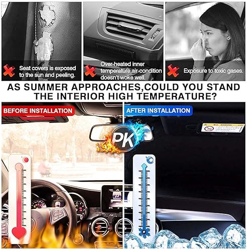 Miniatura 52 de KUST Parasol para parabrisas para Ford Fusion 2013-2020 2021, accesorios para ventana, protector de visera solar, plegable, bloquea los rayos UV