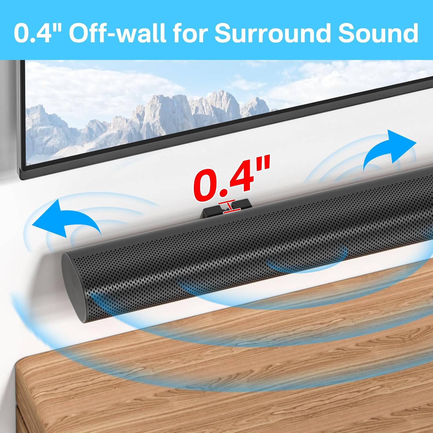 notiela Metal Soundbar Mount for Sonos Arc & Arc Ultra Wall Mount Black - Floating Wall Mount for Sonos Arc Mounting Bracket Under TV Easy to Install
