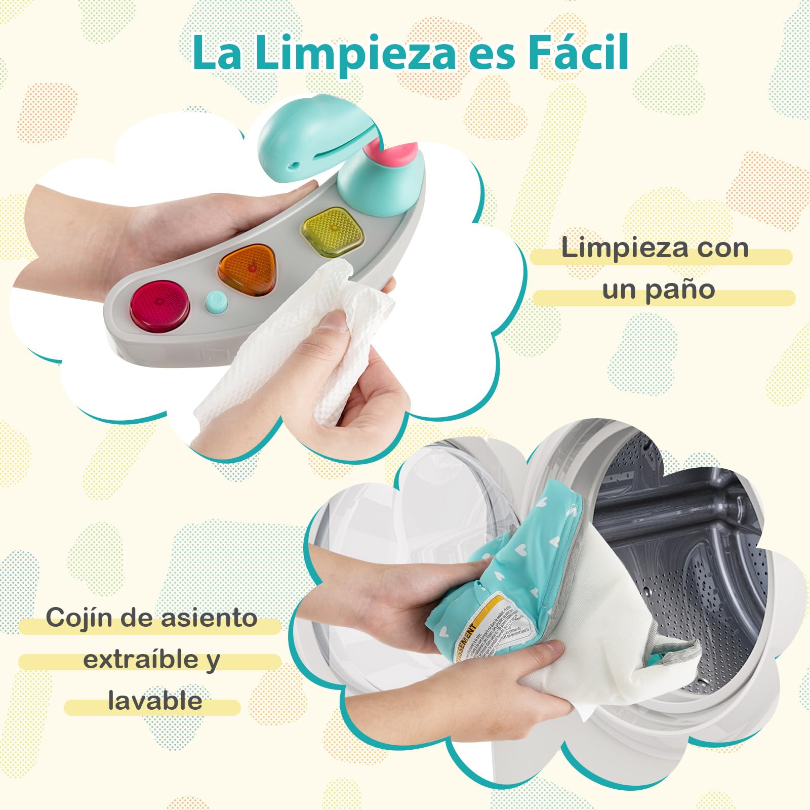 COSTWAY Centro de Actividades Zoológicos para Bebés, Saltador Bebe con Altura Ajustable y Juguetes Interactivos, Bandeja de Música con Luces y Sonido, para Bebés de 6+ Meses (Azul)