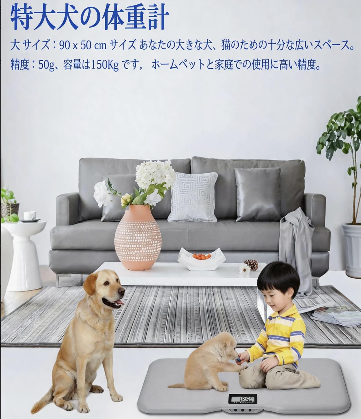 Amazon.co.jp: 大型犬体重計・ラブラドール対応｜150kgまで±0.05%高