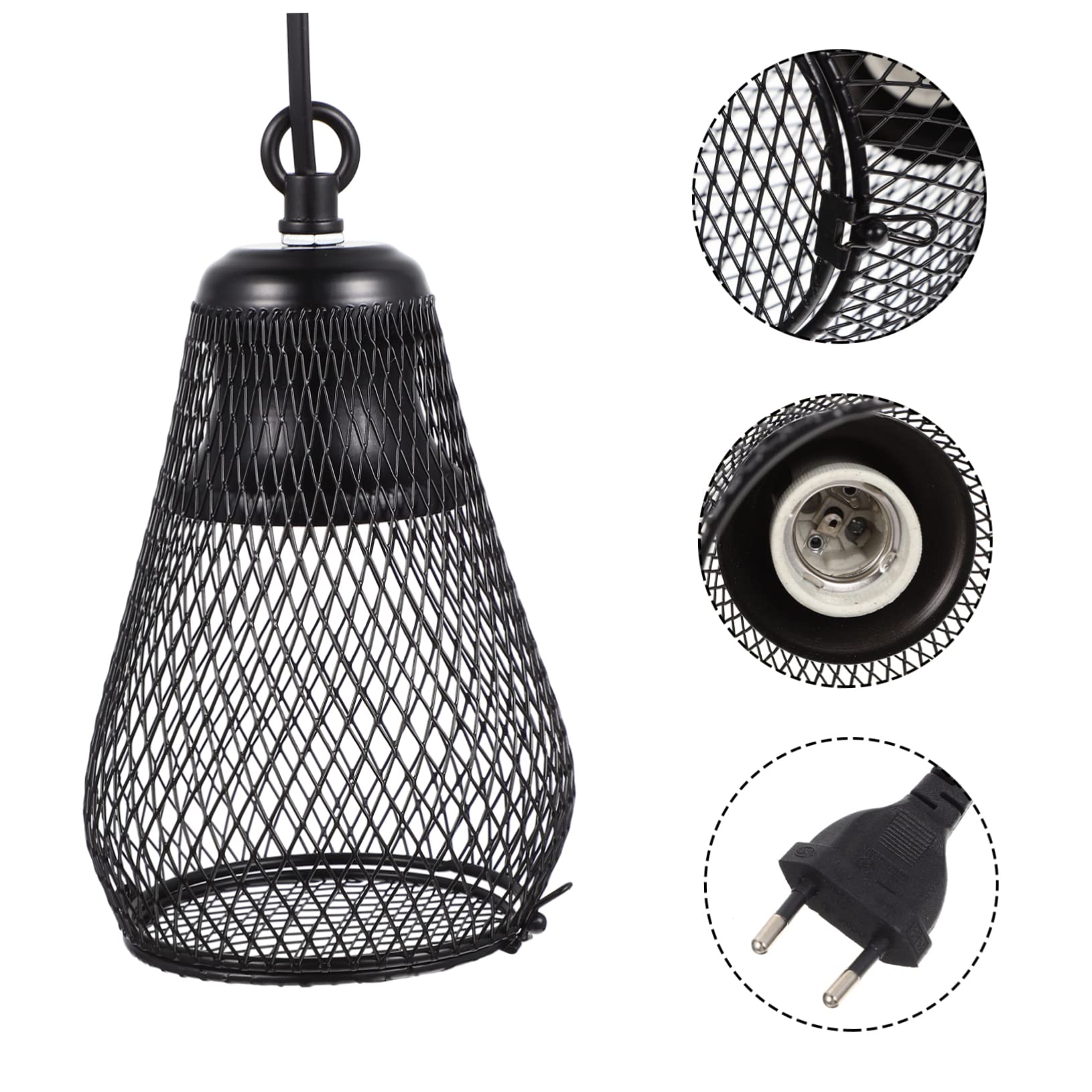 COLLBATH Couverture De Lampes Chauffantes pour Reptiles Antibrûlure Compatible avec Tortues Lézards Hamsters Accessoire pour Terrarium