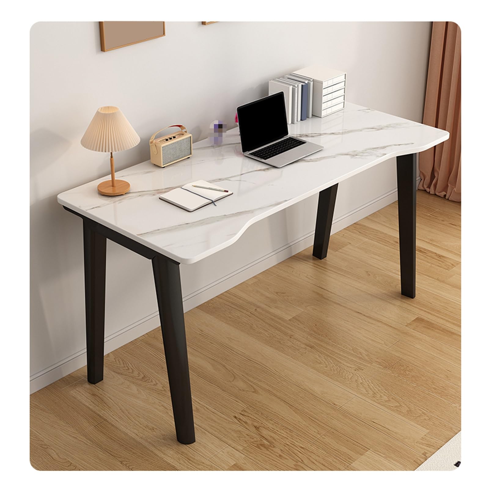 Bureau robuste en acier carbone gris et noir 80x60cm pour la maison