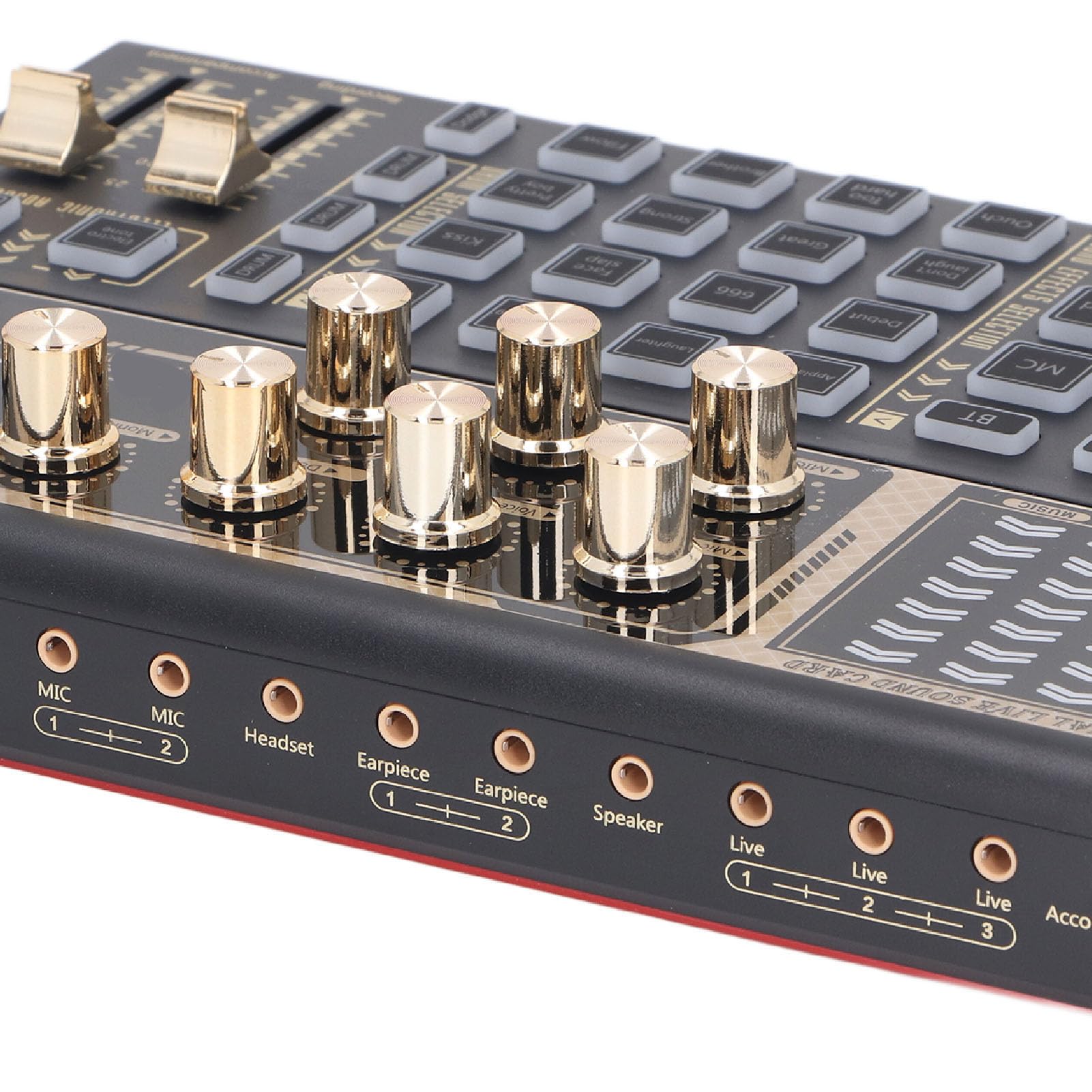 Scheda Audio Dal Cambia Voce, Mixer Audio Portatile Effetti Sonori, Schede Audio Esterne per Streaming Live Registrazione Accompagnamento Giochi