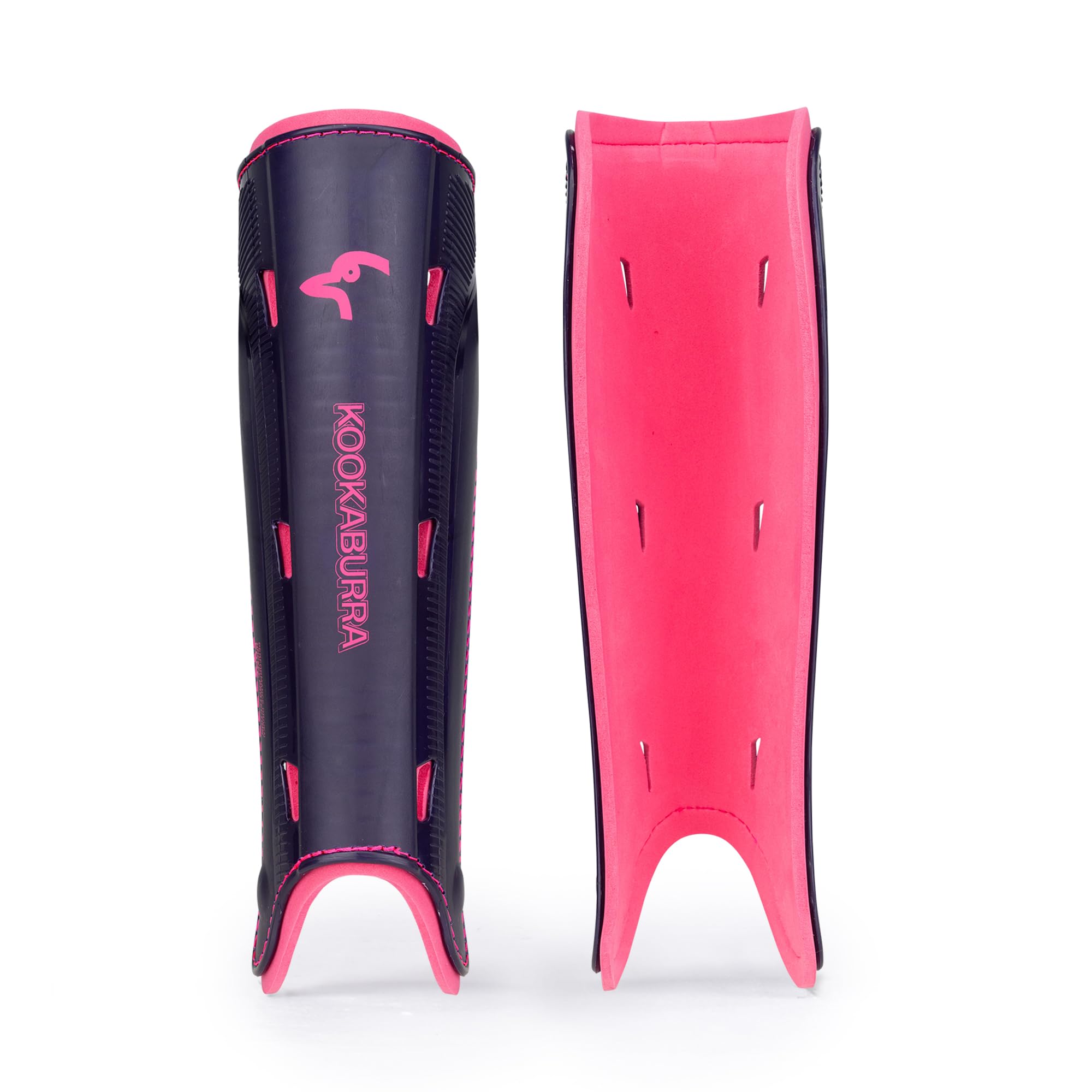Kookaburra Edge Hockey Shin Guards with Foam Backing (Purple/Pink, M)