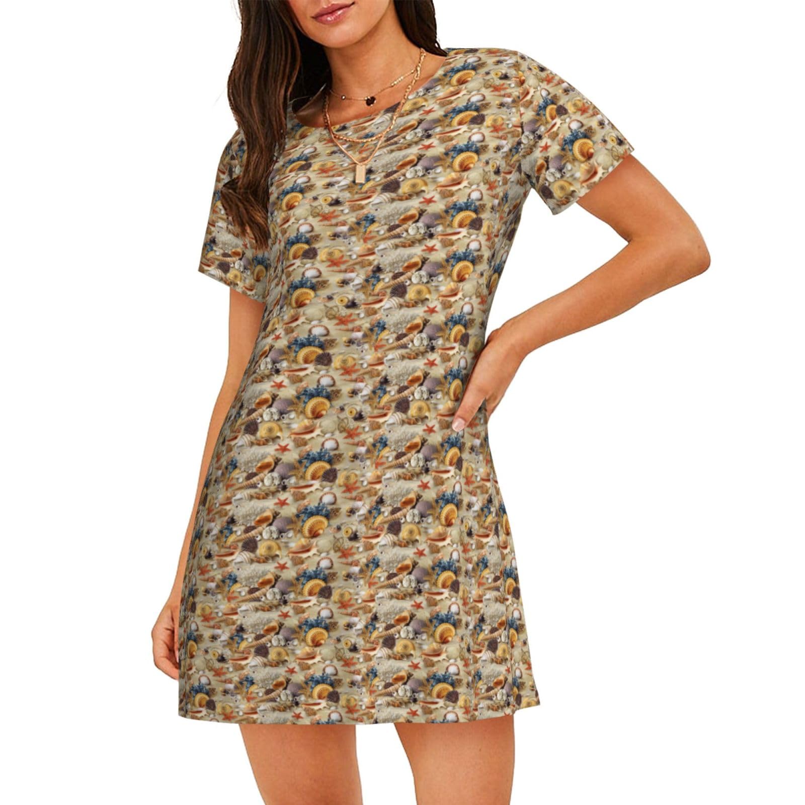 Robe de nuit légère manches courtes pour vos soirées d'été - 8