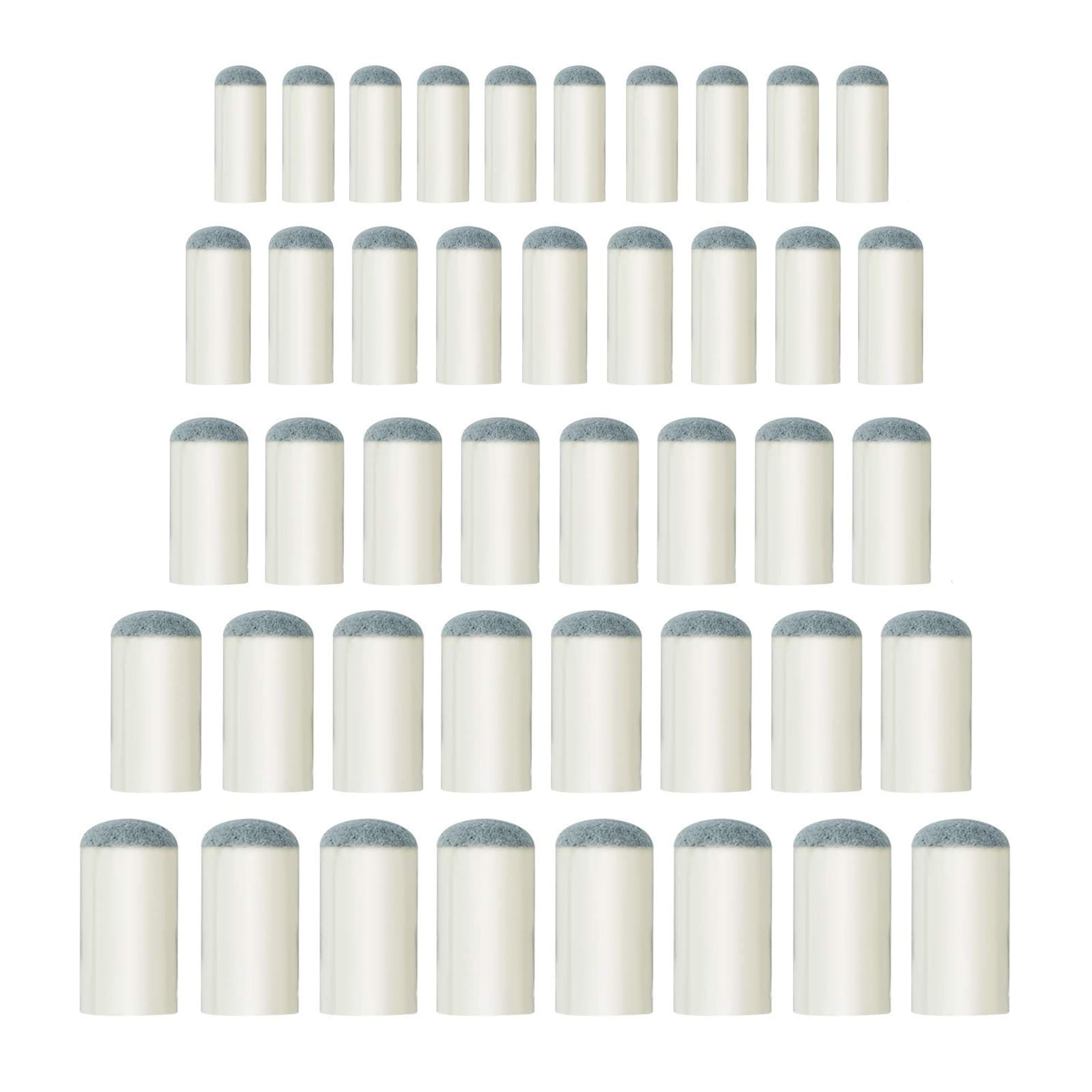 50 PCS Pool Cue Tips, 5 Sizes 9/10/11/12/13mm Screw on Tips