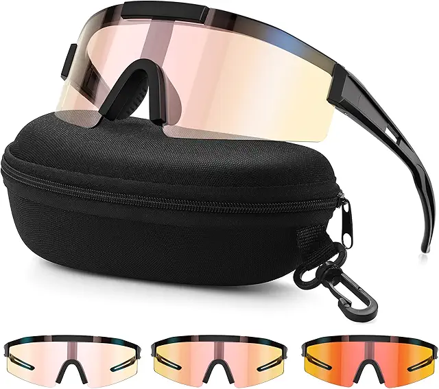 Suoso Selbsttönende Fahrradbrille mit UV400 Schutz für MTB, Rennrad & Sport