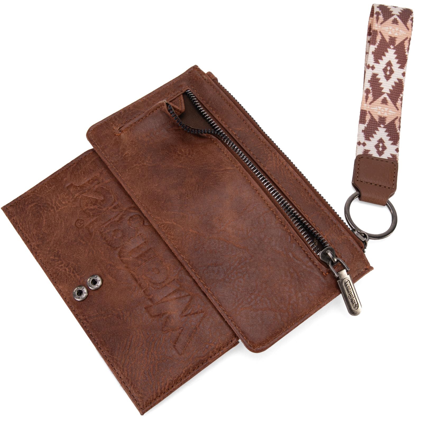 Wrangler Geldbörse für Damen, Azteken-Clutch, Handgelenk-Geldbörse mit Boho-Kreditkartenhalter