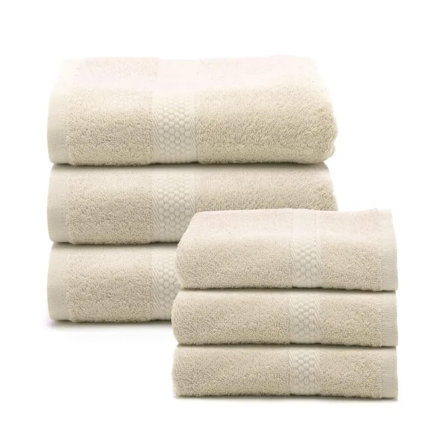 Caleffi Handtuch Set - 2-teilig, 100% Baumwolle Frottee, 50x100 Cm + 40x60 Cm
