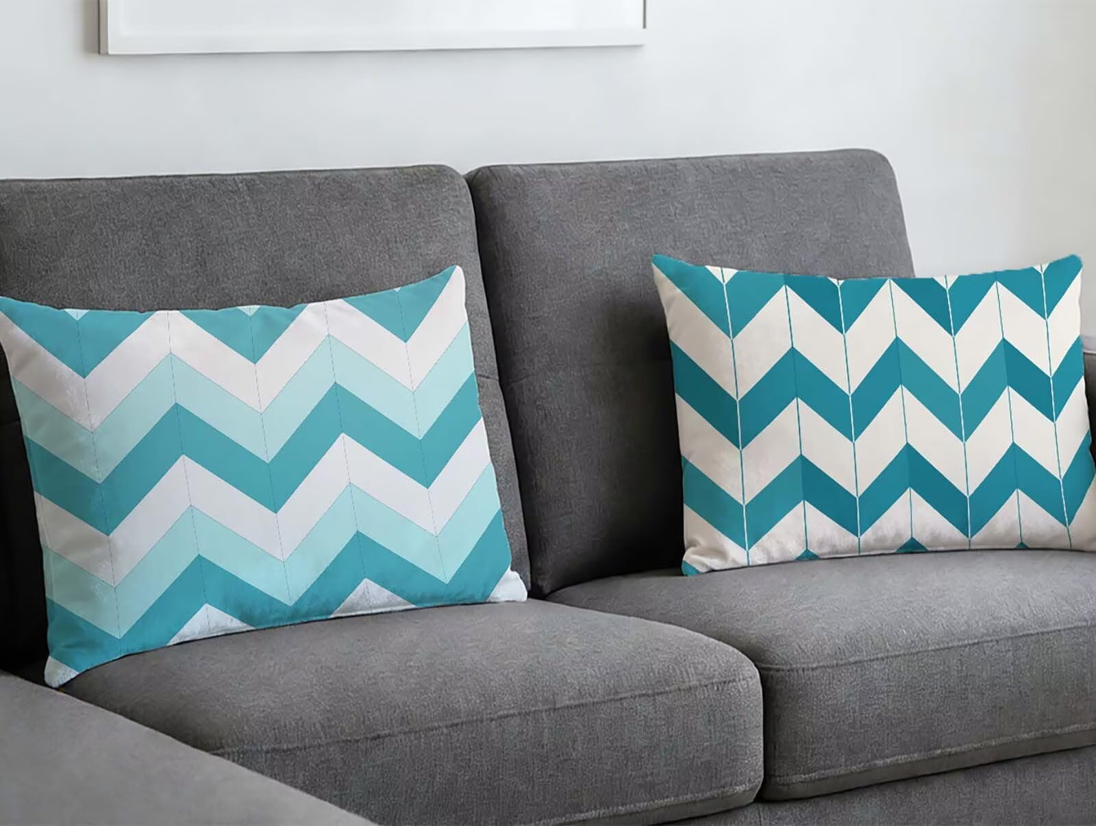 Housse de coussin turquoise en velours 40x80 pour une maison sereine