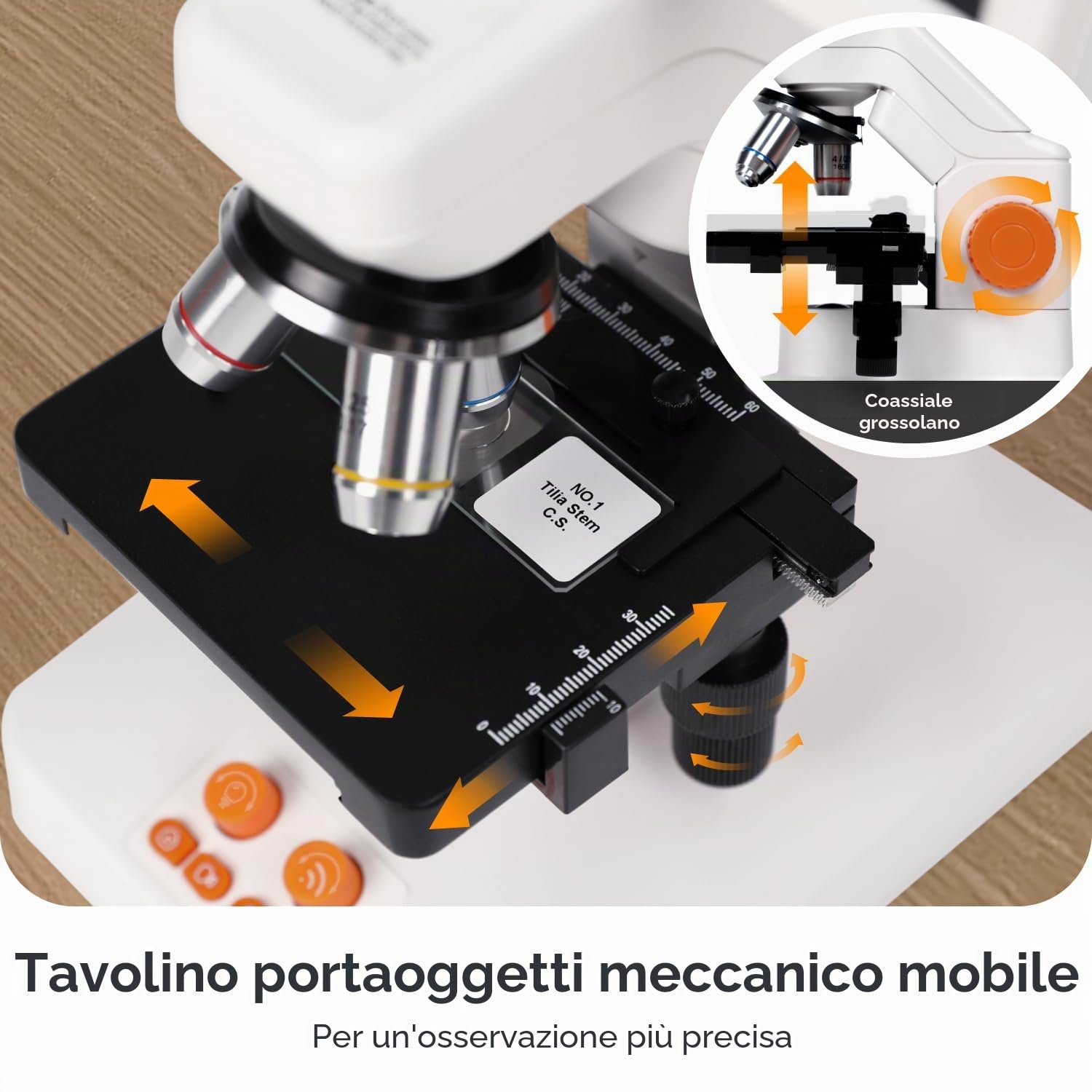 Microscopio per bambini adulti, MatataStudio MT3-4 1200 microscopio biologico professionale con schermo da 7" 1080P, calibro a corsoio portatile da 5 MP, microscopio digitale USB, per laboratorio