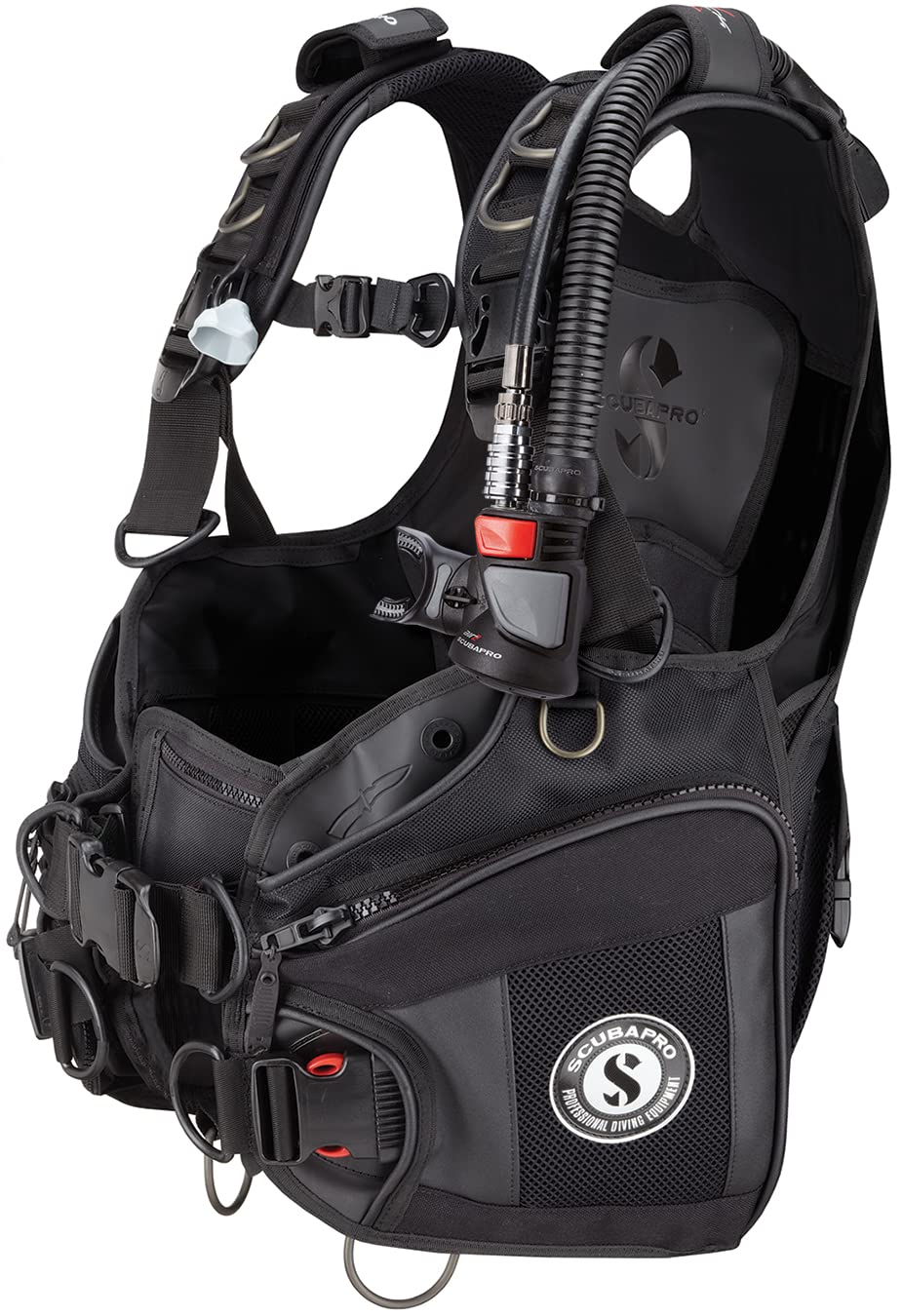 ScubaproX-Black BCD Buoyancy Compensator Device with Air2