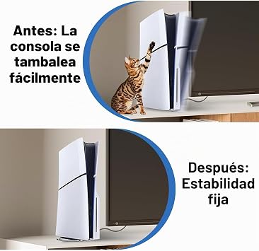 Vertical Console Stand, Stable Base Compatible with PS5 / PS5 Slim / PS5 Pro, Black Stand with Non-Slip Pads, Save Space and Improve Heat Dissipation