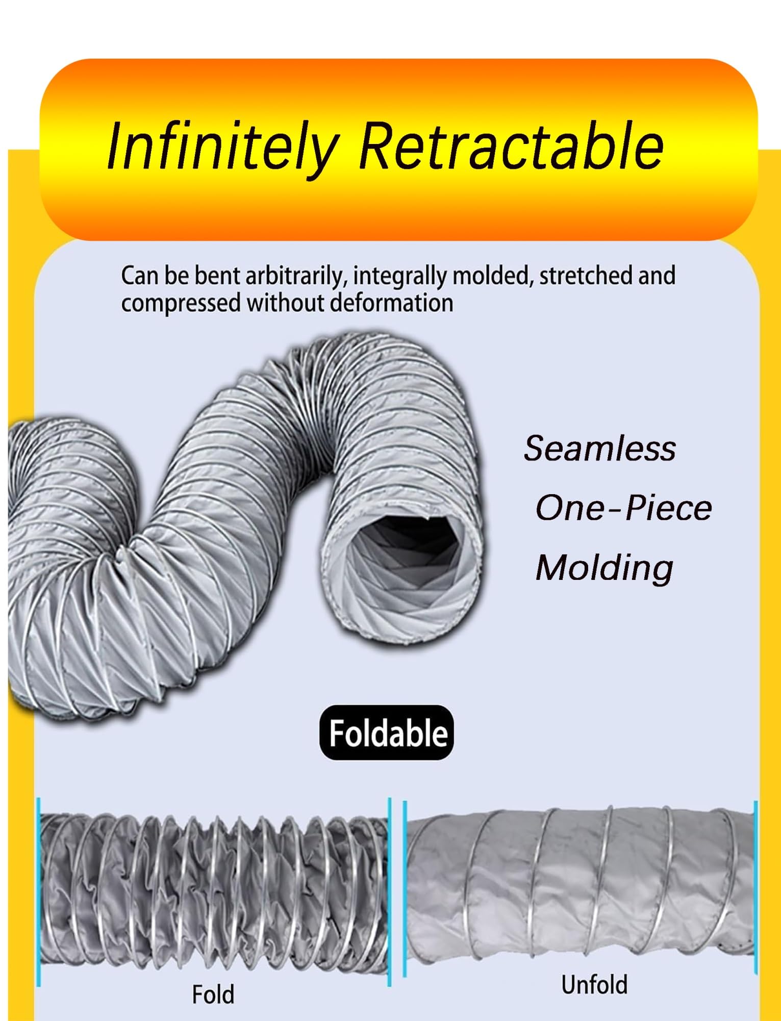 Manguera de ventilación resistente al calor, conducto flexible para escape de humo de caldera industrial, extracción de humos de soldadura, transferencia de aire, 5 m de longitud, 18 cm de diámetro