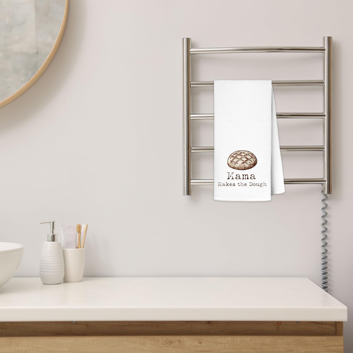 Sourdough Bread Kitchen Towels 16x24 Inch, Baking Gifts for Mom Women Decorative Hand Towels for Bathroom, Gifts for Bakers, Mama Makes The Dough Dish Tea Towel Drying Cloth - Image 5