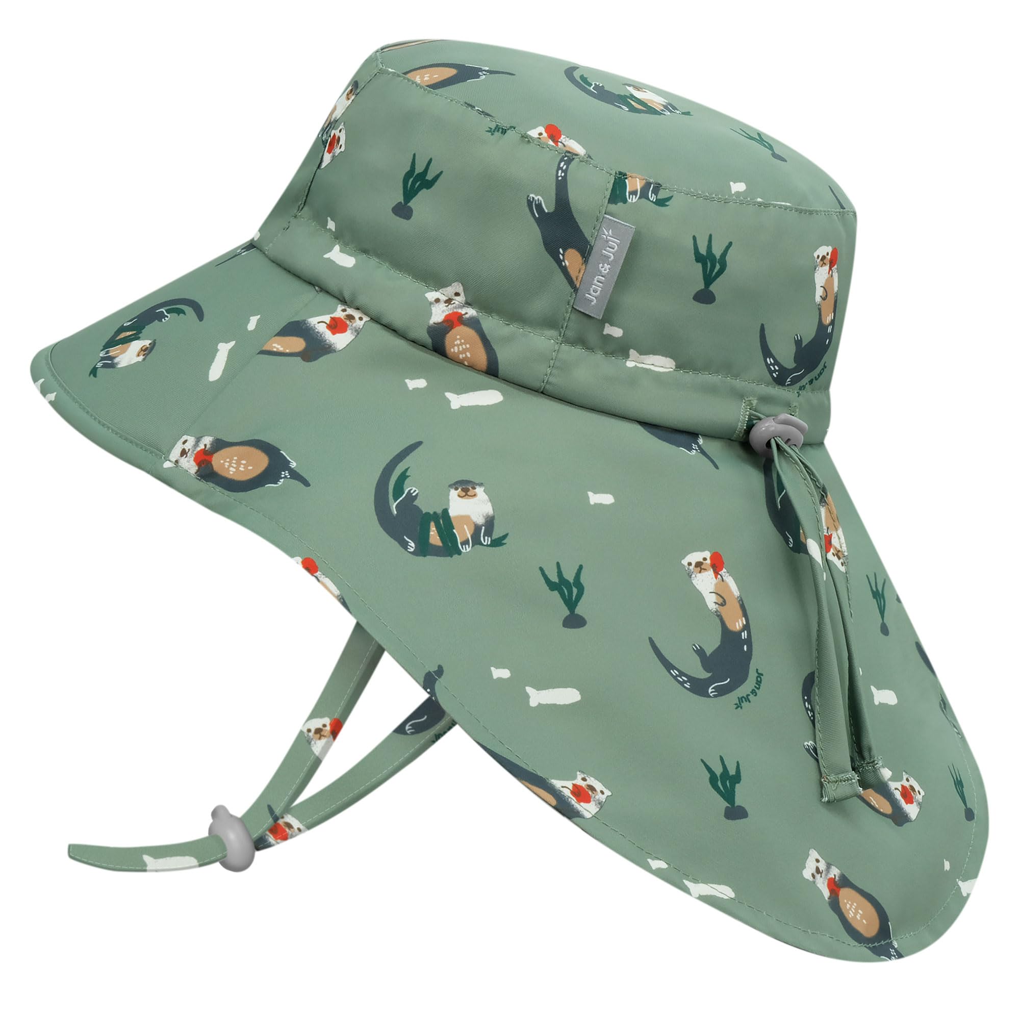 Jan & Jul Boys Otter Quick Dry Sun-Hat With Neck Flap For Swimming, Adventure Hat For And Girls (Xl: 5-12 Years, )