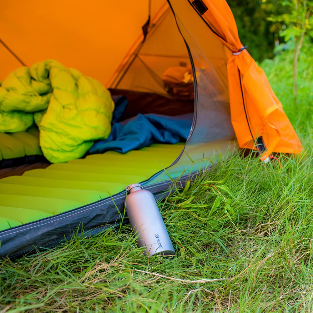 SILVERANT Bouteille d'eau ultralégère Titanium 600ml/21.1 fl oz - Pour le camping, la randonnée et les sports, bouteille réutilisable.