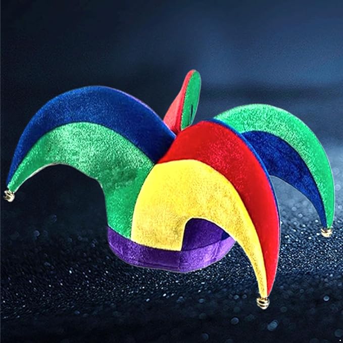 Gorro de Arlequín para Disfraz de Adulto Carnaval miniatura 2