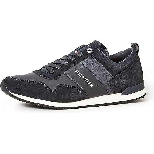 Tommy Hilfiger Men's Iconic Leather Suede Mix Runner Sneakers