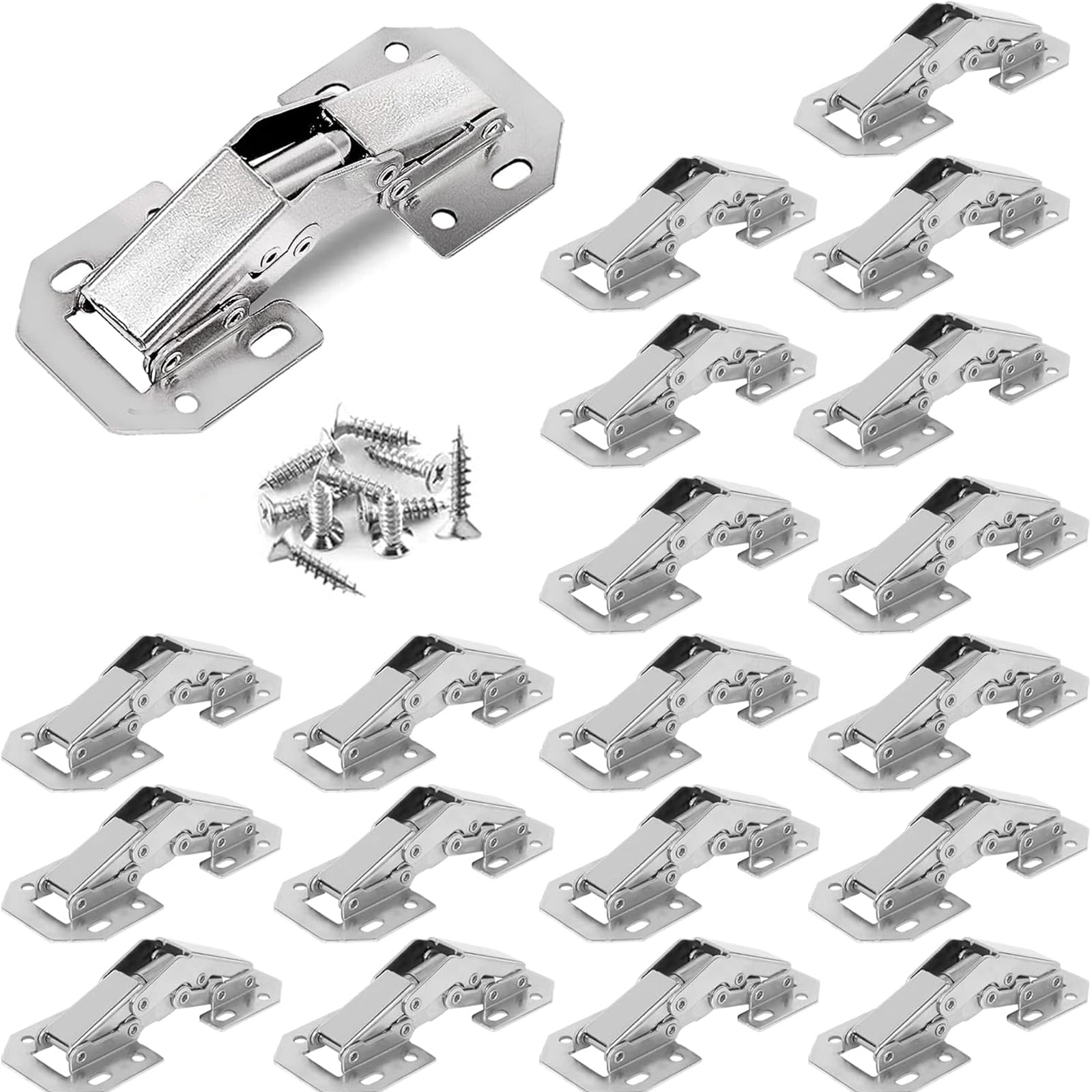 20 PCS Charniere Porte Placard, 3 Pouces 90°Charniere Meuble, Charniere Porte Cuisine, Charnières Penderie Commode Charnière pour Armoires de Porte Cuisine