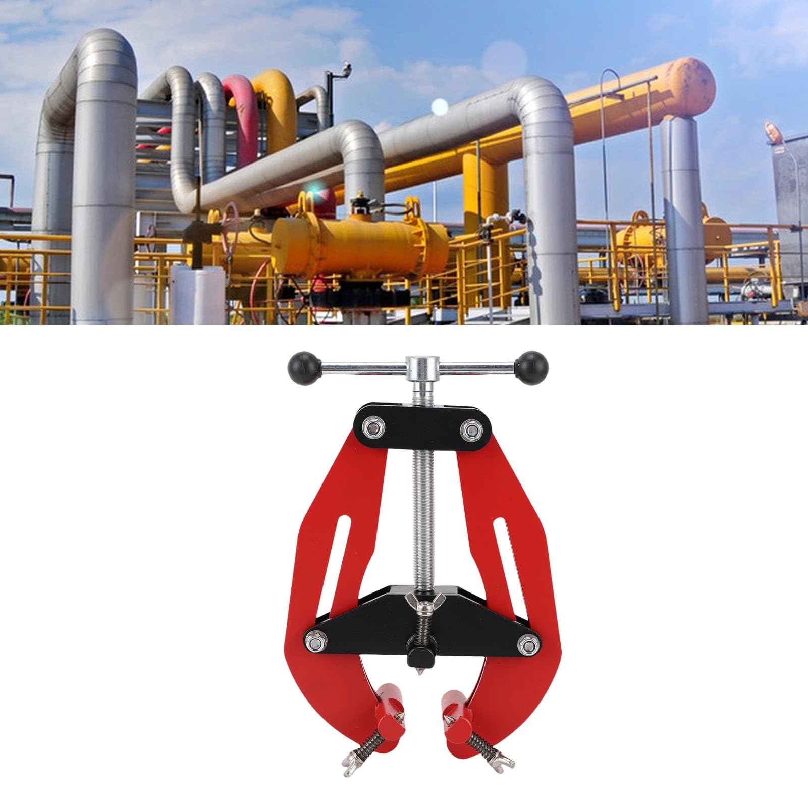 Fafeicy Herramienta de Abrazadera de Alineación de Tuberías con Tornillos de Acción Rápida Ajustable para Instalación de Accesorios de Soldadura de Tuberías de 2 a 6 Pulgadas