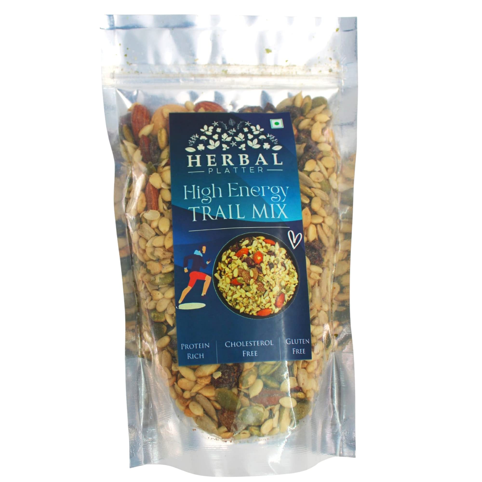 Herbal Platter Premium Trail Mix 250gm, Healthy Mixed Nuts with Berries and Seeds Mix, Diet Food with Almonds, Cashew, Sunflower, Pumpkin Seeds and Raisins cereals for breakfast for adults-image-46