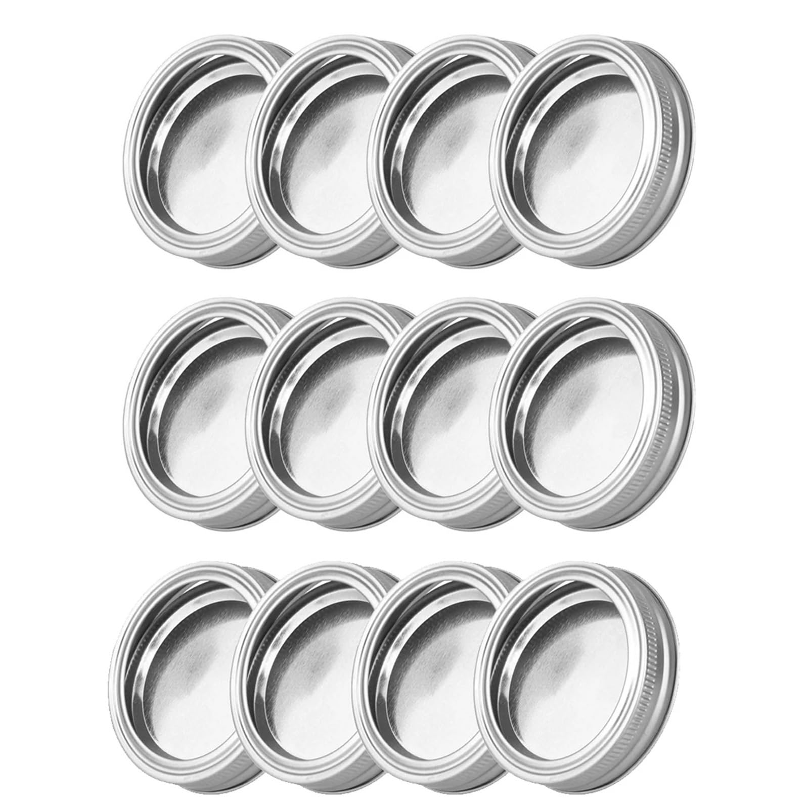 Lids For Mason Jars 24Pcs Anti Rust Leak Proof Glass Bottle Regular/Wide Mouth Canning Lids Mug Caps Split-Type Mason Jar Lids And Bands