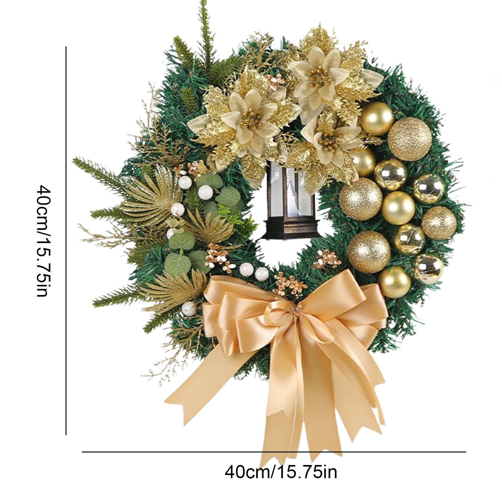 Weihnachtskranz Für Die Tür Mit Lichtern Weihnachtskranz Mit Künstlicher