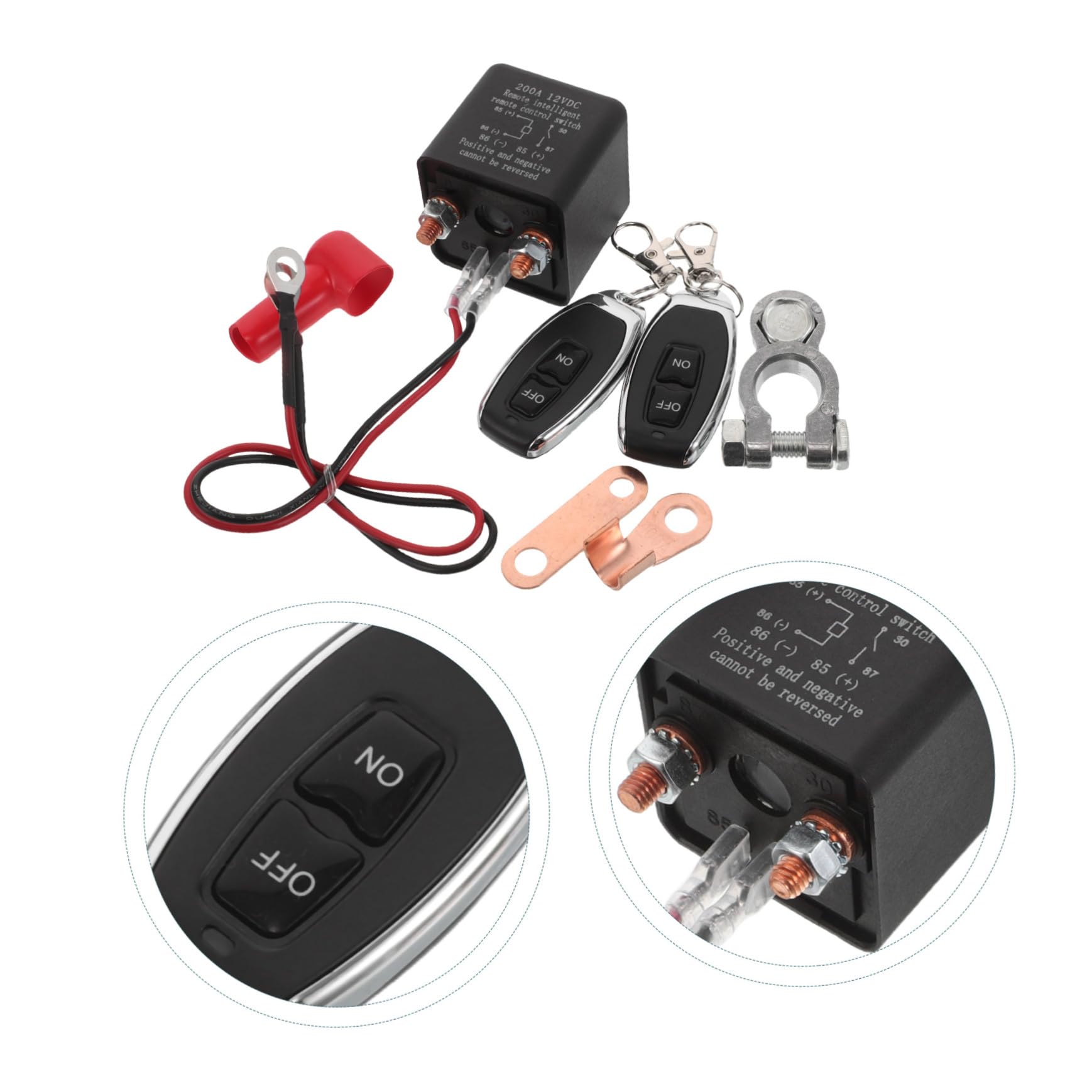 HEMOTON Interruttore di Protezione 12v200a per Batteria Auto Telecomando e Protezione Sovraccarico per Veicoli Rv e Automobili