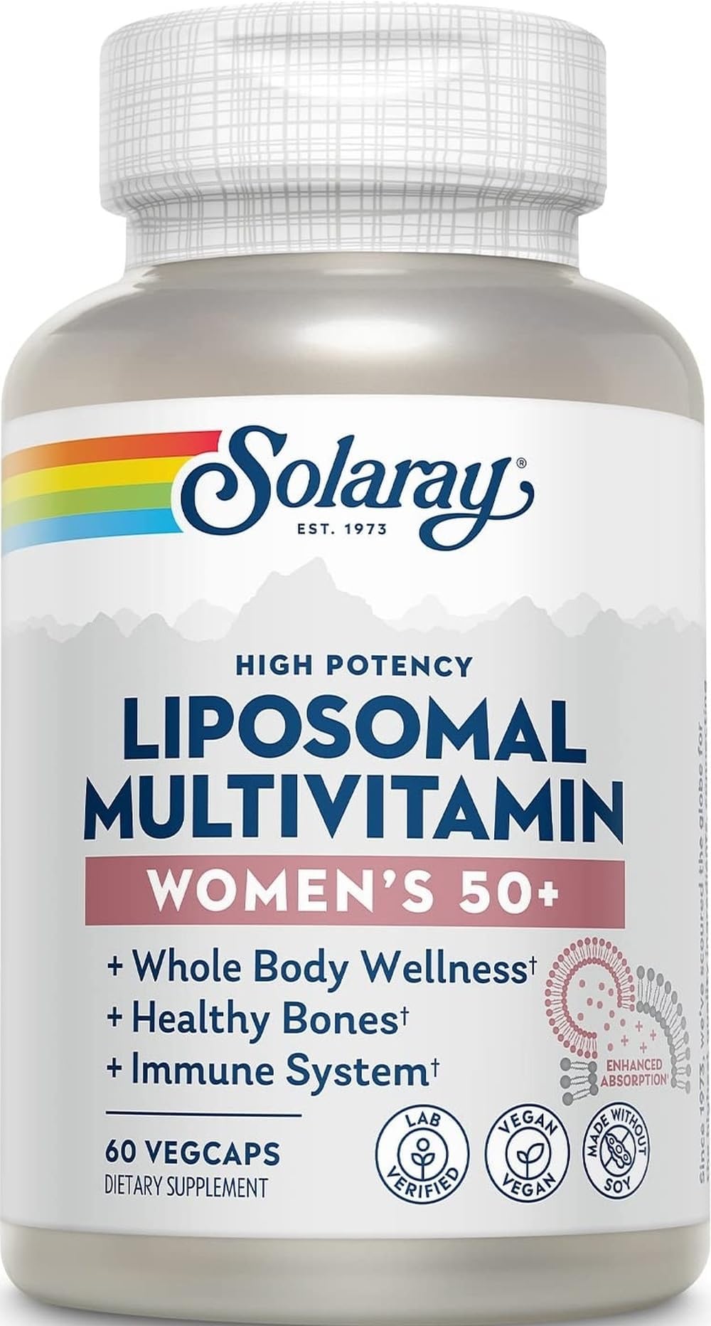 SOLARAY Liposomal Multivitamin for Women 50 Plus, 60 VegCaps
