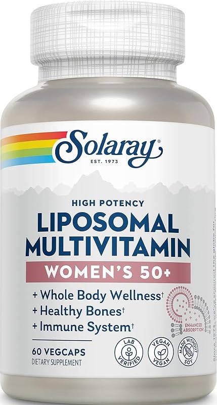 SOLARAY Multivitamínico para mulheres 50+ com nutrientes lipossomais, 60 cápsulas vegetais