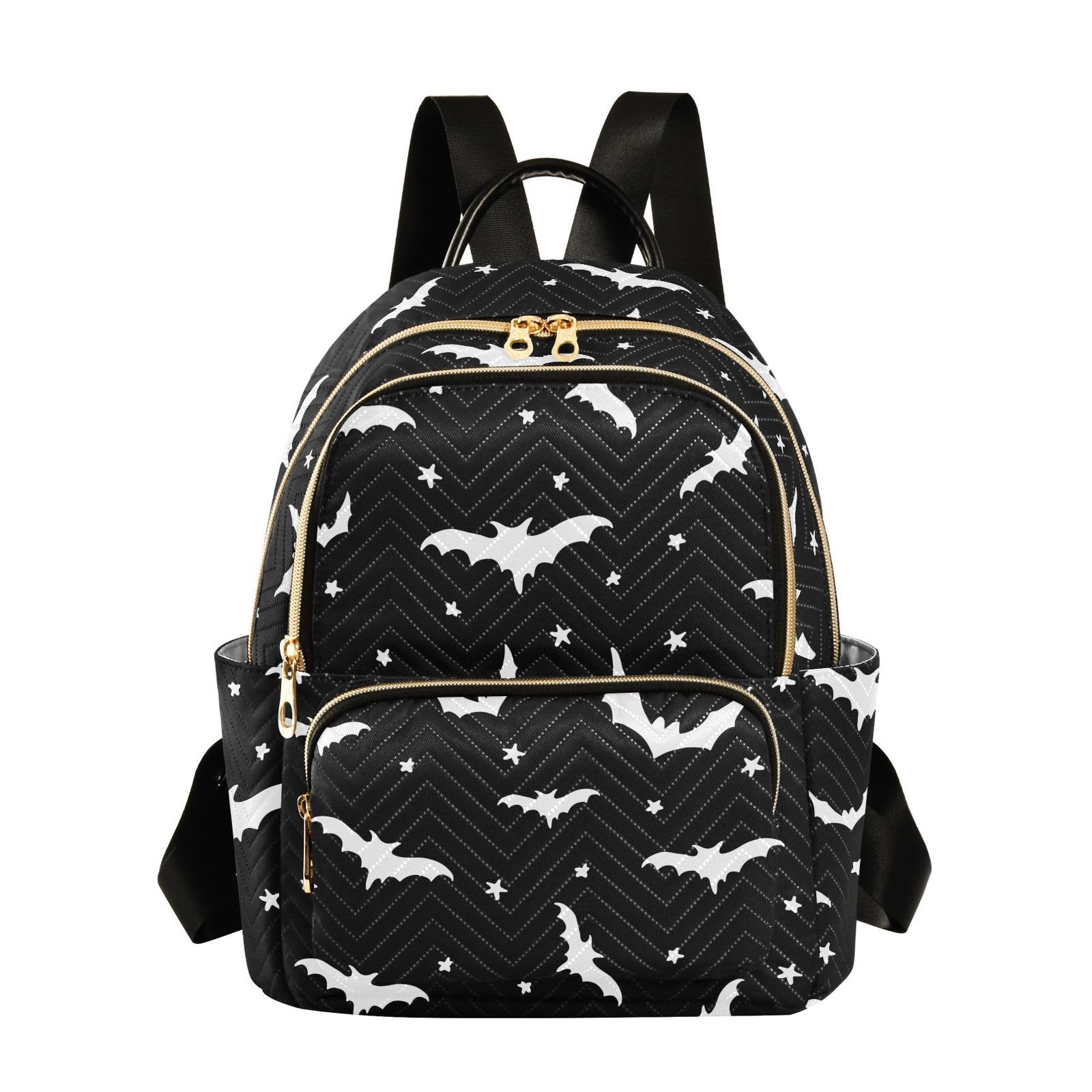 Halloween Bat Mini Backpack Fashion Purse for Women,M