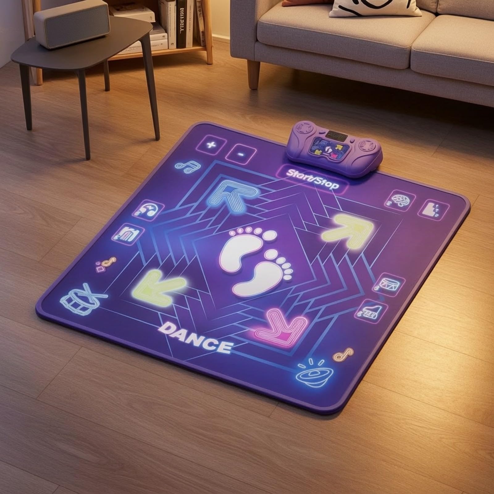 kowaku Tappeto da Gioco Le con | Resistente, Tappeto da Ballo con Console di Controllo, Educativo, Giocattolo, per Giochi