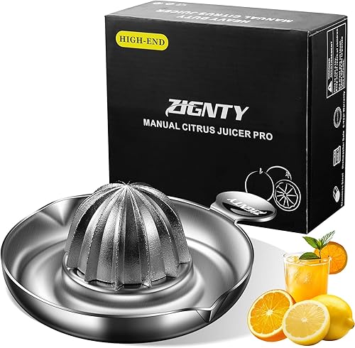 Lemon Squeezer Stainless Steel, Heavy Duty Manual Hand Juicer, Premium Citrus Reamer Juicer Rotation, Lime Orange Fruit Squeezer, 200ML Container 2 disponible en Yaxa Guatemala